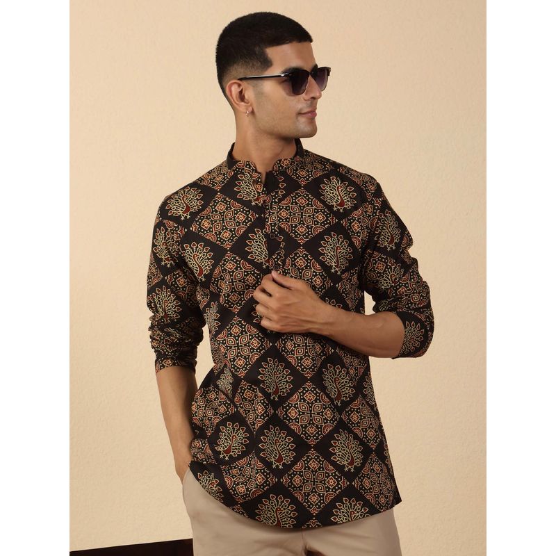 Kraft India Cotton Printed Mandarin Neck Short Kurta (38)