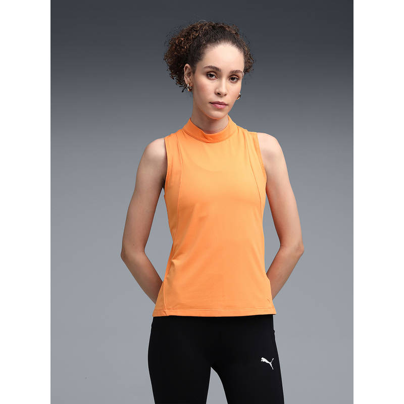 Puma Women's Sleeveless Golf Orange Tank Top (L)