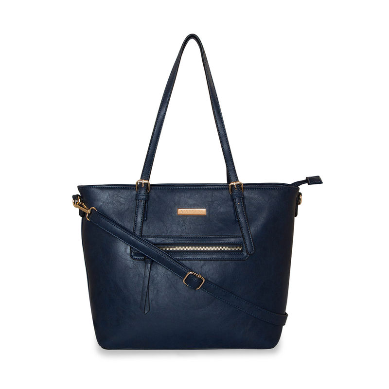 Buy Giordano Women's Blue Solid Tote Bag Online