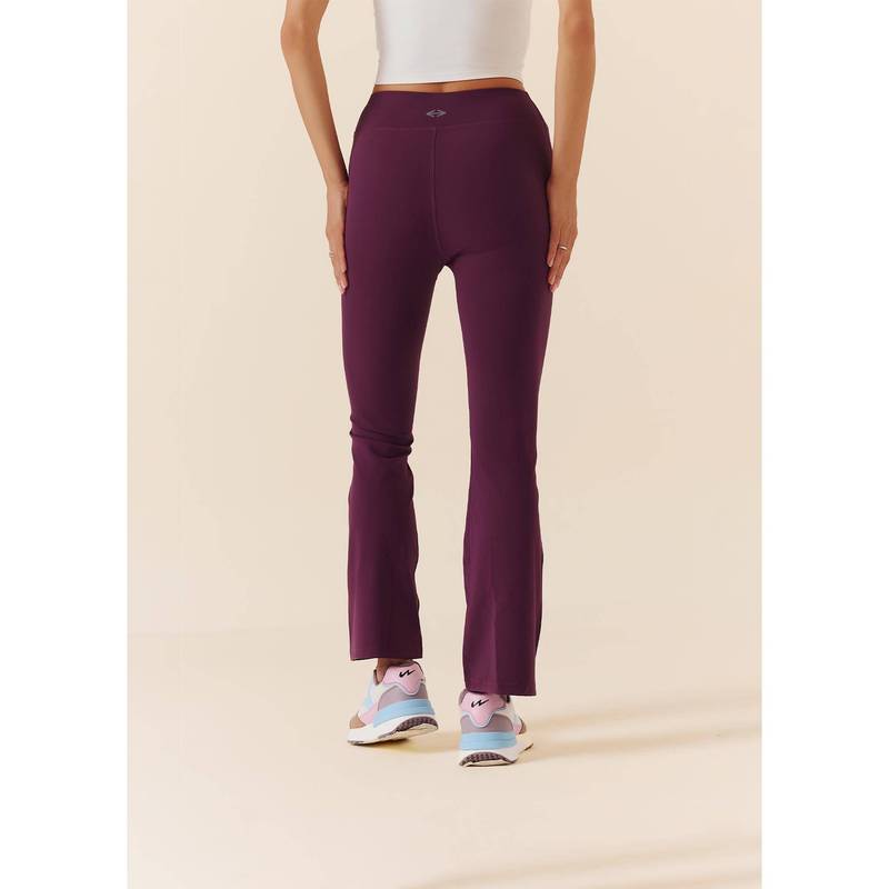 STRCH Maroon Solid Slim Leggings (L)