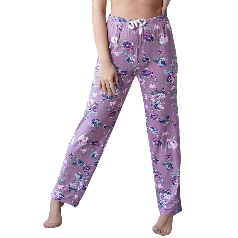 Shyaway Blush Floral Print Full Length Pyjama Pants - Pink (M)
