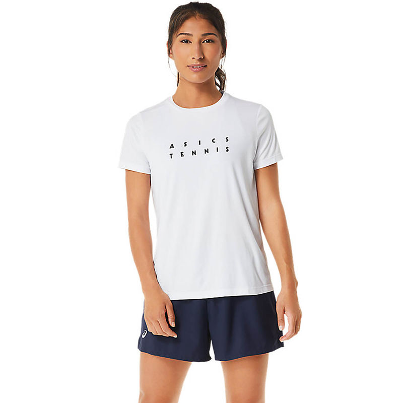 ASICS Court Graphic White Women's T-Shirt (XS)