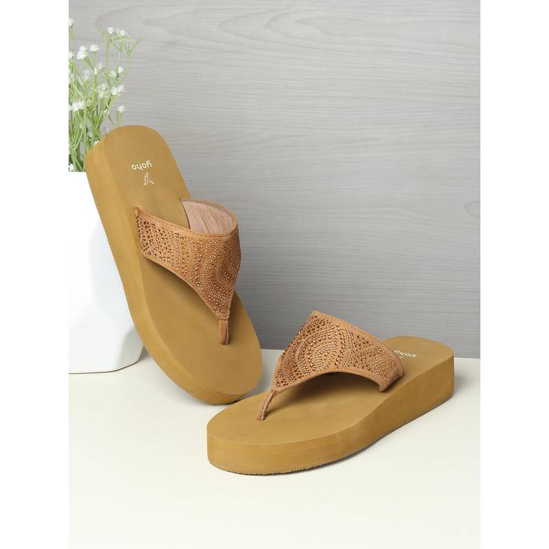 Yoho Women Beige Sandals (UK 3)