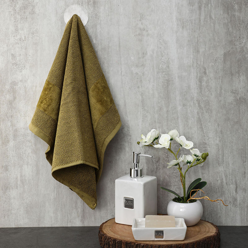 Pure Home + Living Set Of 4 Olive Hand Towels Buy Pure Home + Living