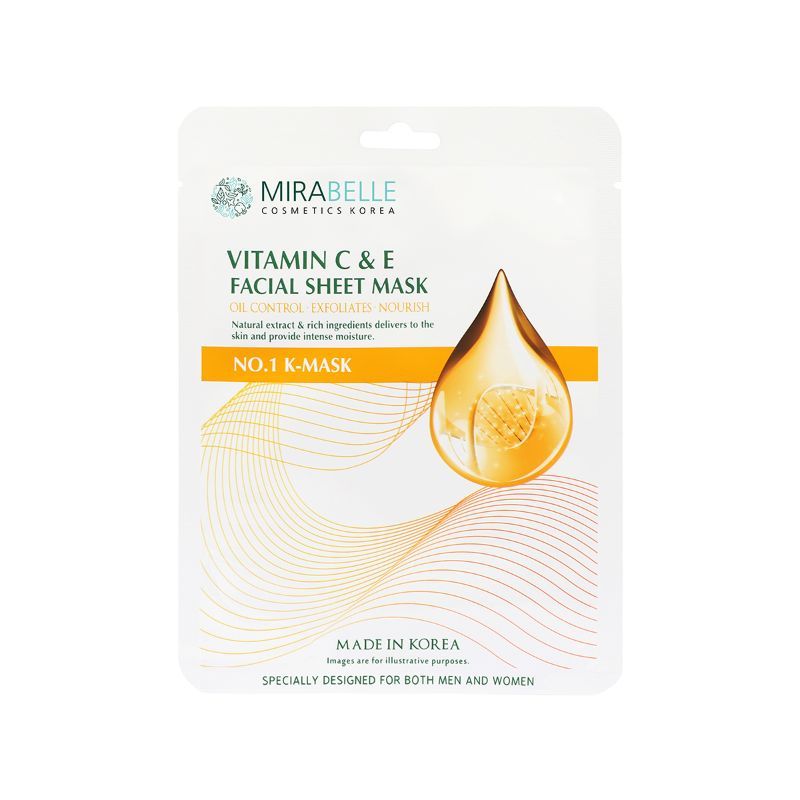 Buy Mirabelle Vitamin C & E Facial Sheet Mask For Lighten Dark Spots Online