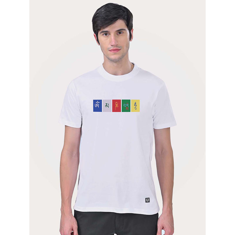 Aero Armour Om Mani Padme Hum T-Shirt - White (S)