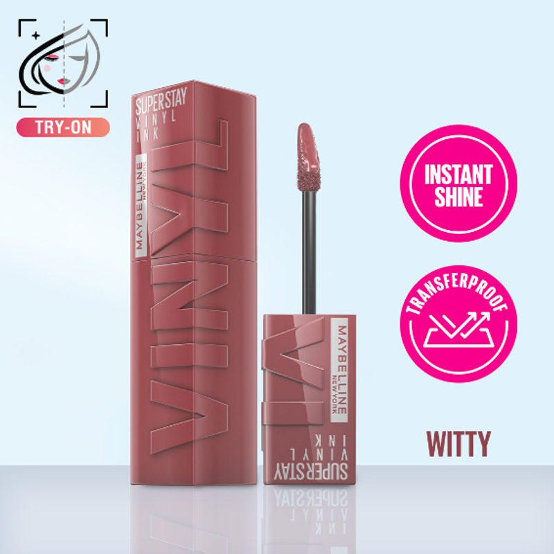 Maybelline New York Super Stay Vinyl Ink Liquid Lipstick, Instant Shine Lasts Up To 16H - 40 Witty