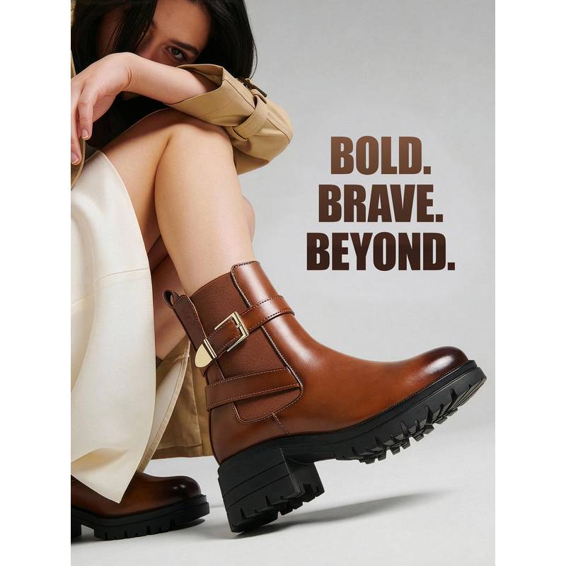 Louis Stitch Maple Tan Casual Boots for Women (UK 3)