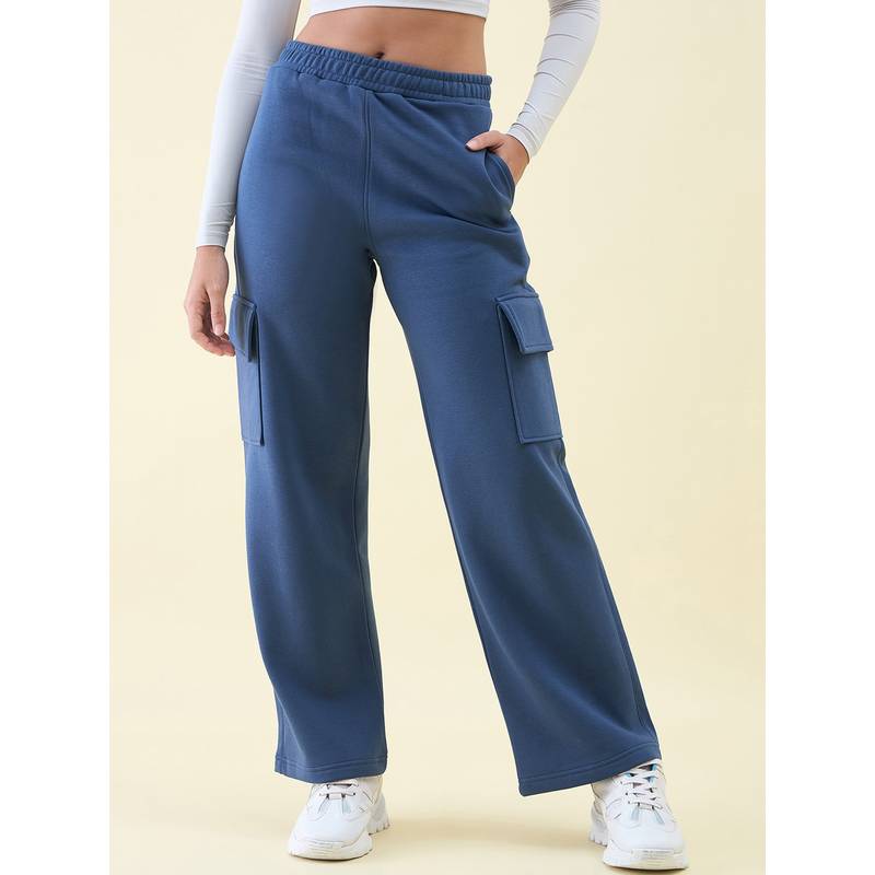 98 Degree North Indigo Women Cotton Solid Trackpant (S)