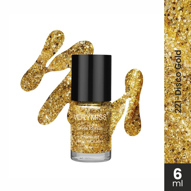 VERYMISS Premium Nail Polish - 221 Disco Gold
