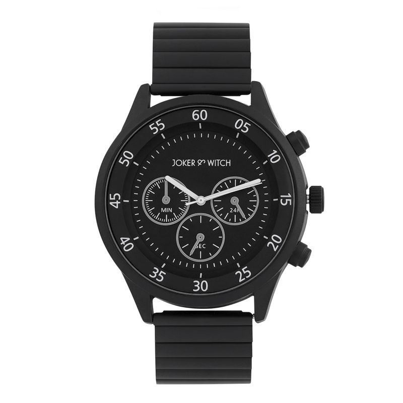 Buy Joker & Witch Ajax All Black Metallic Strap Watch Online