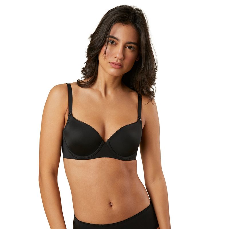 Triumph Black Wired Padded Seamless T-Shirt Bra (36C)