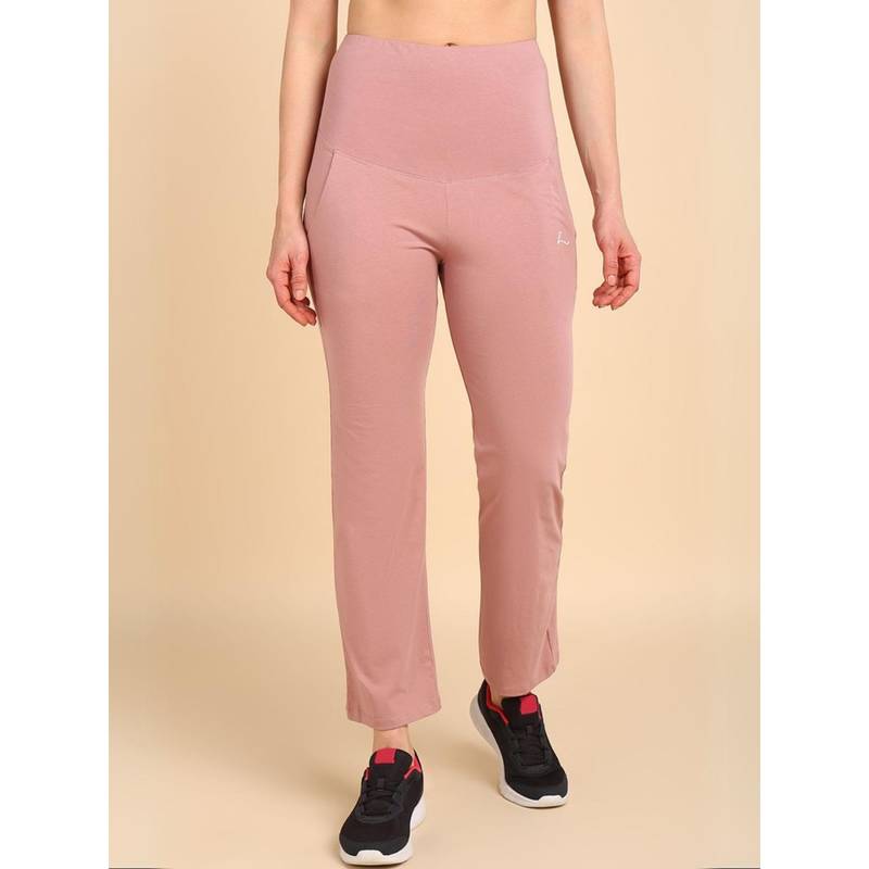 Zelena Women Cotton Knee Length High Waisted Maternity Pant in Onion Pink (M)