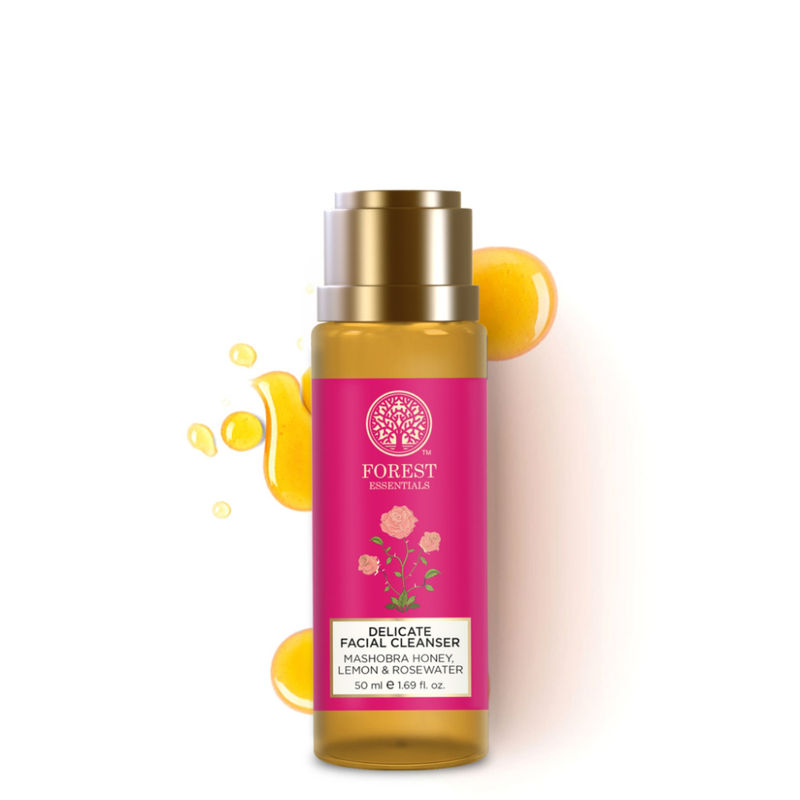 Forest Essentials Delicate Facial Cleanser Mashobra Honey Lemon & Rosewater Dry Skin