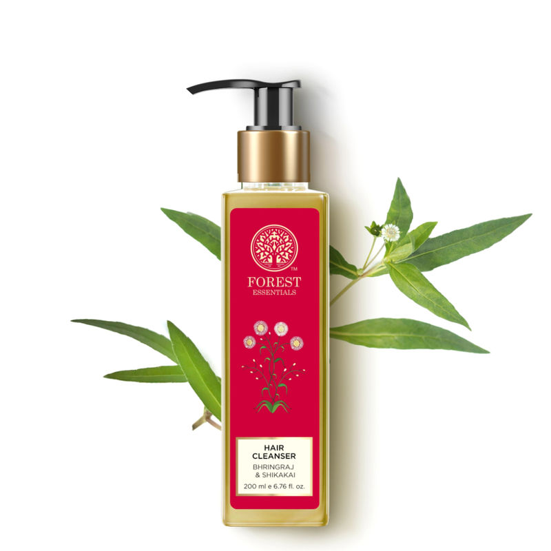 Forest Essentials Hair Cleanser Bhringraj & Shikakai - Ayurvedic Anti Dandruff Shampoo Sulphate Free