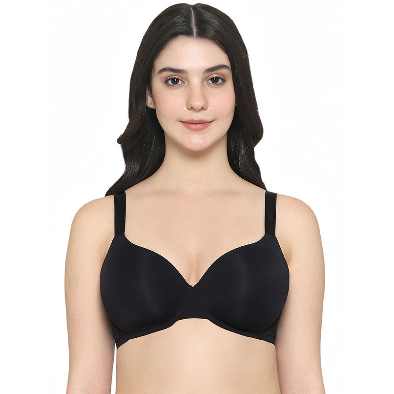 Wacoal Women's Everyday Elegance Padded Wired Full Cup Smooth Finish Black Bra (36C)