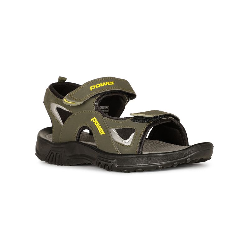 Power Men Olive Velcro Sandals (UK 10)