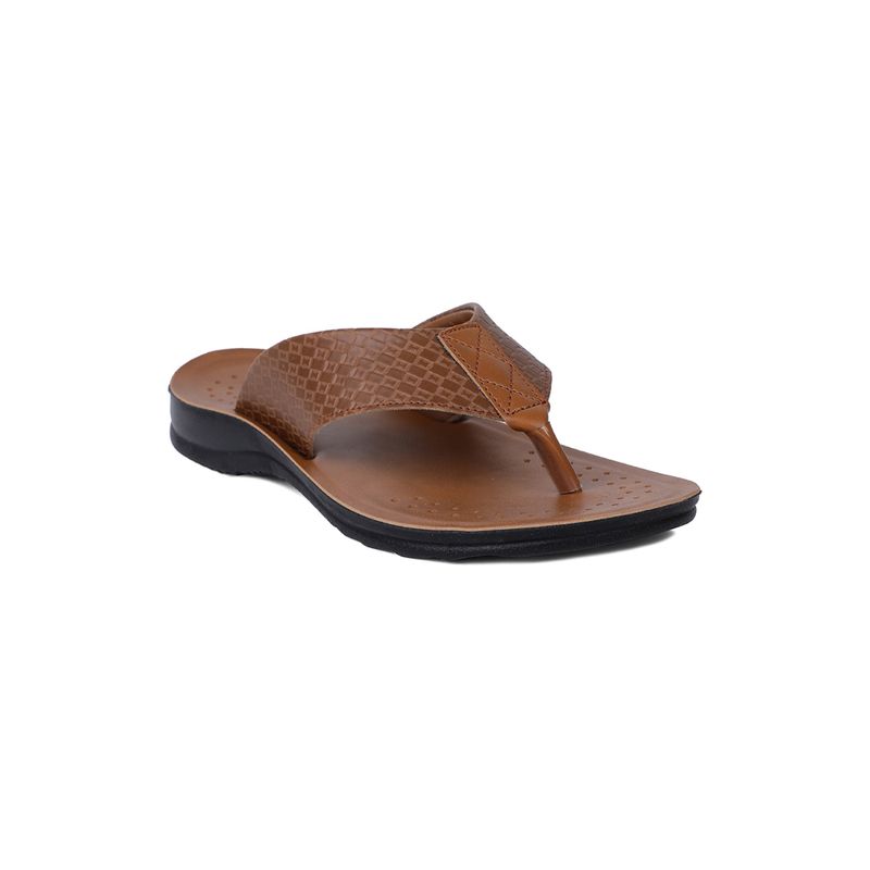 Bata Men Tan Slip-On Sandals (UK 6)
