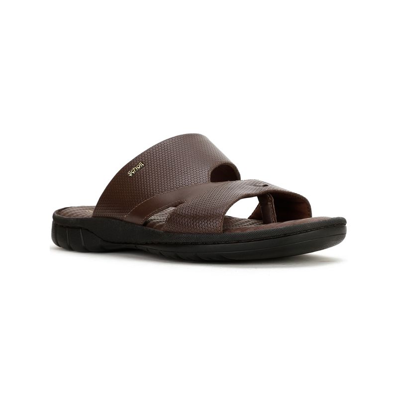 Scholl Men Brown Slip-On Sandals (UK 6)