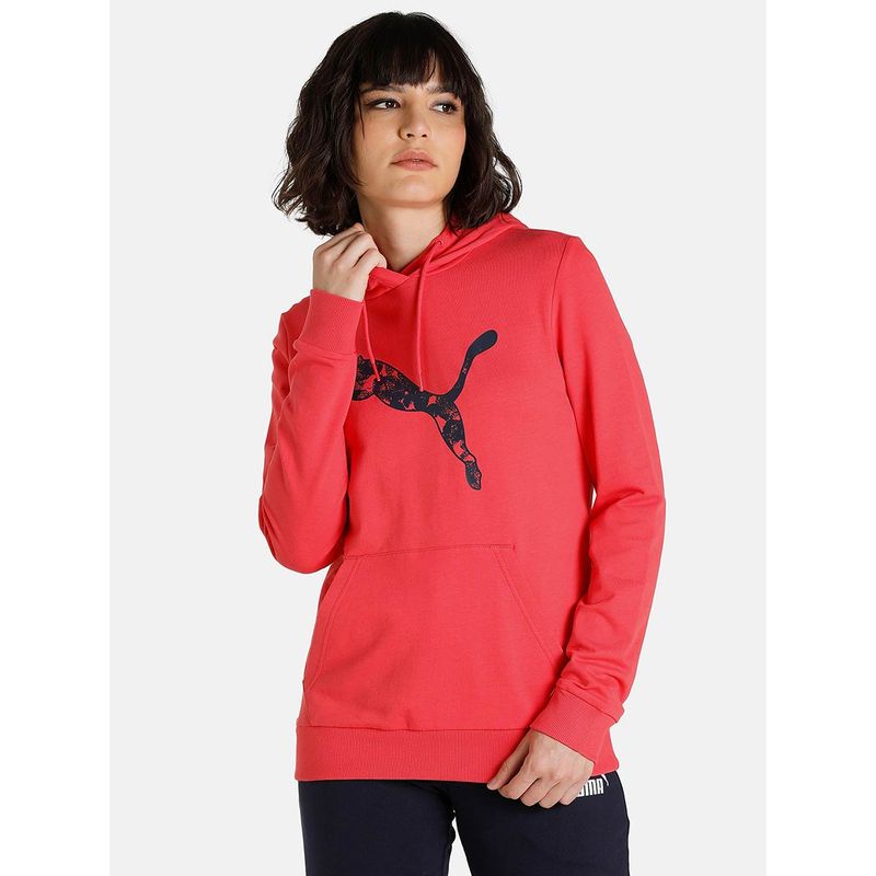 Puma Graphic Womens Pink Hoodie (XL)