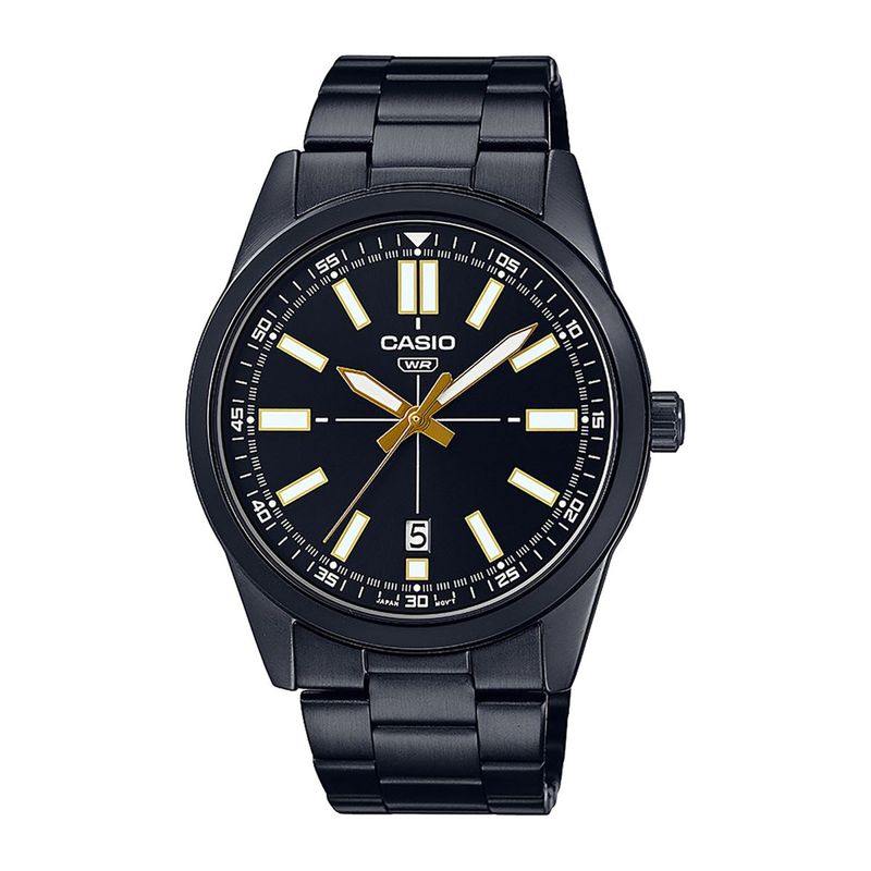 Orologio da uomo Casio Classic analogico quadrante nero MTP-VD02B-1E