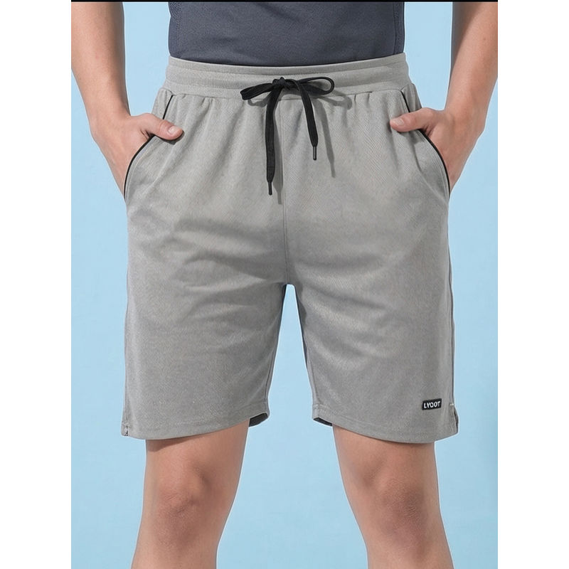 LYCOT Men Polyester Daily Wear Grey Shorts (XS)
