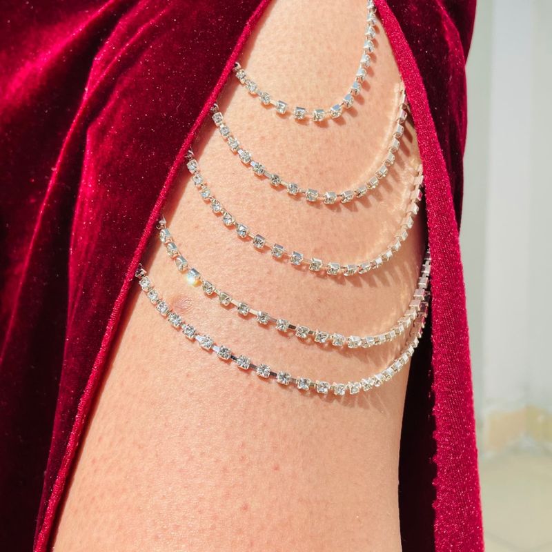 Buy ISHKAARA Rhinestone Thigh Leg Chain Online