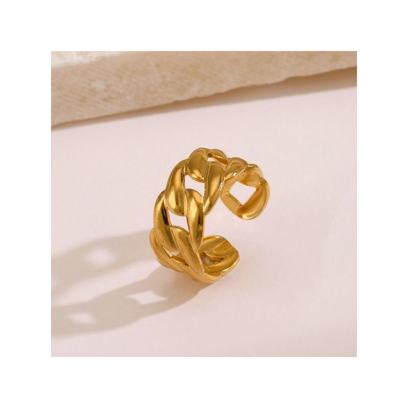Buy ESTAILO FASHION Golden Linked Ring Gold Online