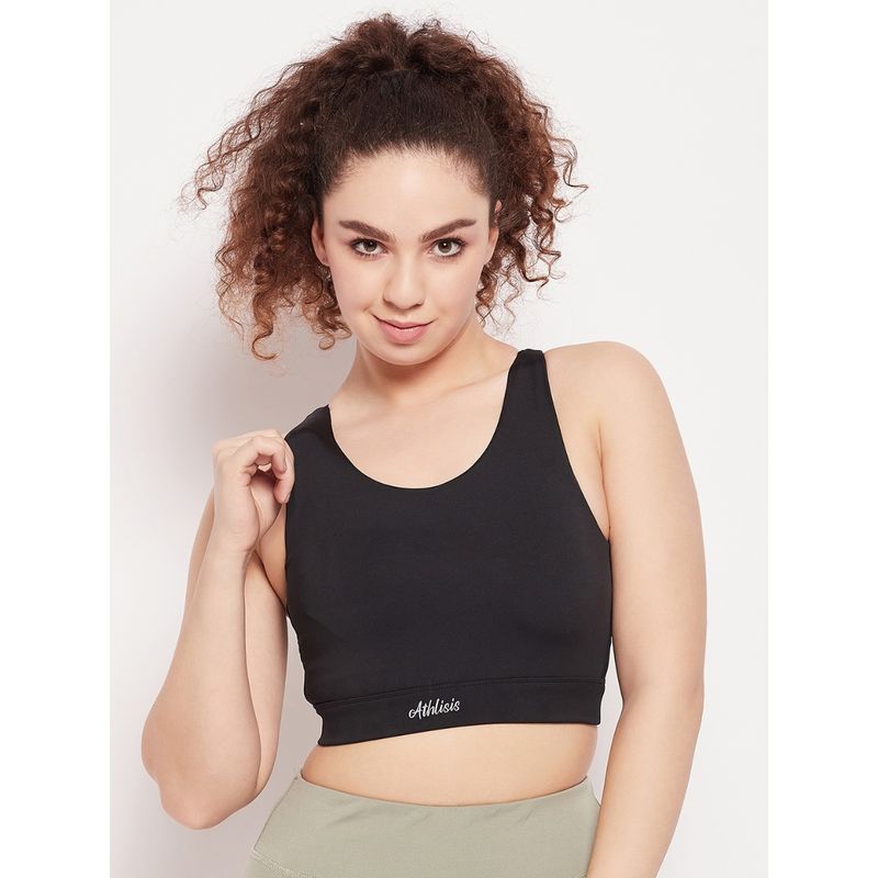 Athlisis Black NonWired Removable Padding Sports Bra Buy Athlisis