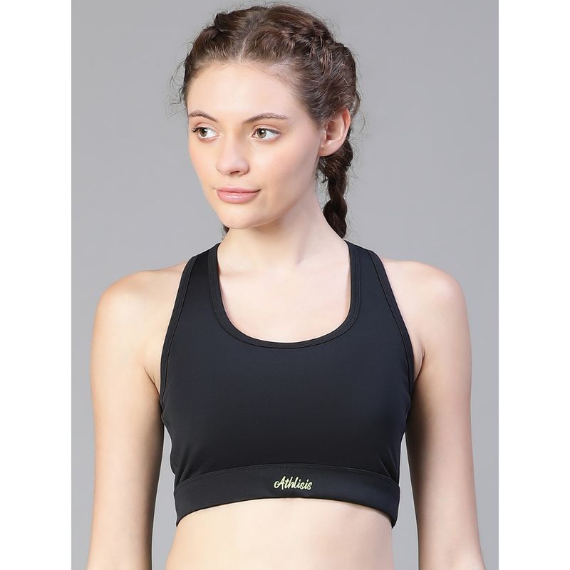 Athlisis Black NonWired Removable Padding Sports Bra Buy Athlisis