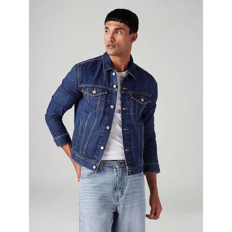 Levi's Men's Solid Regular Fit Denim Jacket (L)