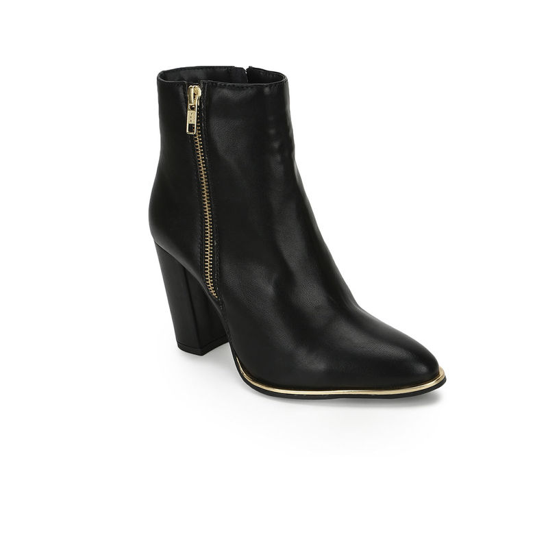 Truffle Collection Black Solid Boots (UK 3)