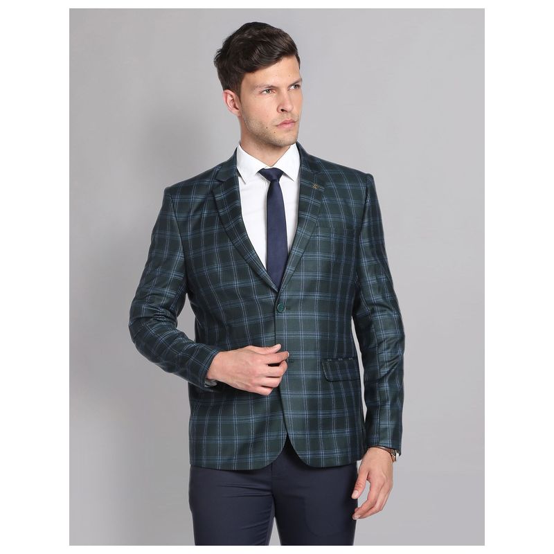AD By Arvind Tartan Check Sartorial Blazer (46)
