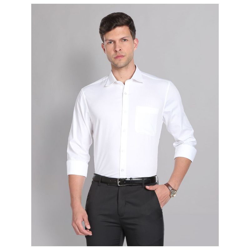 AD By Arvind Pure Cotton Fearless White Formal Shirt (46)
