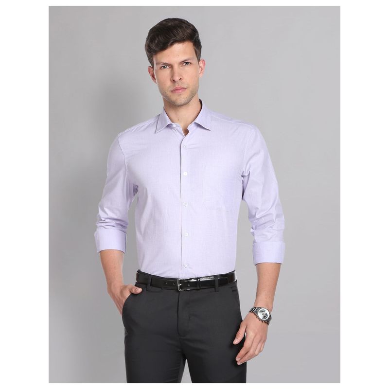 AD By Arvind Cutaway Collar Solid Cotton Formal Shirt (46)