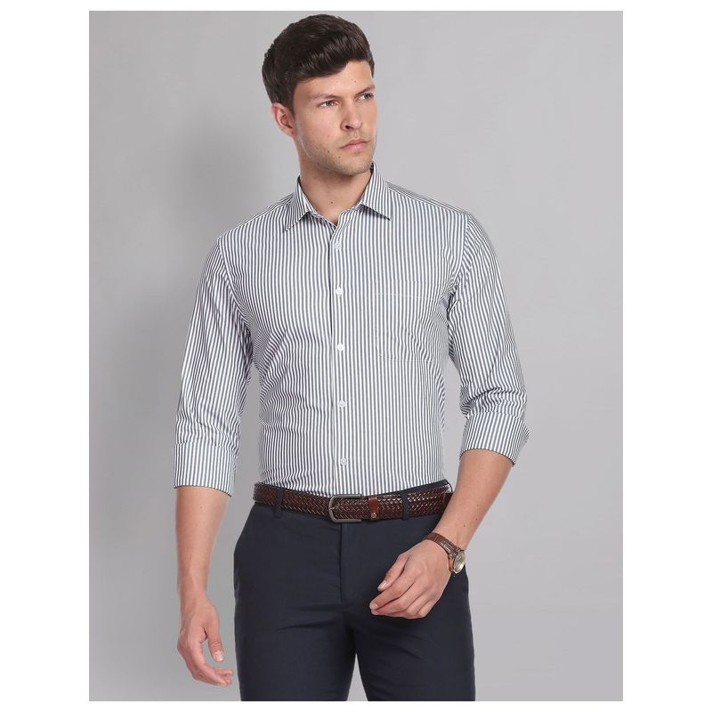 AD By Arvind Vertical Stripe Formal Shirt (44)