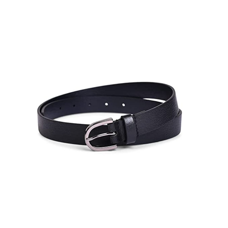 BELWABA Vegan Leather Black Womens Belt (32)