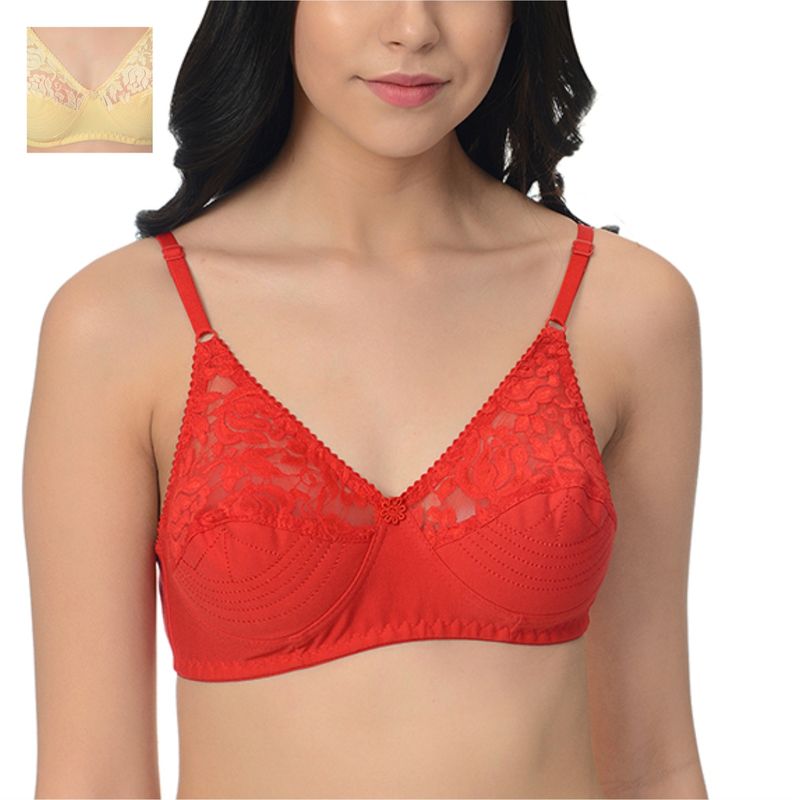 Mod & Shy Pack Of 2 Non-Padded Non Wired Basic Bra - Multi-Color (32B)