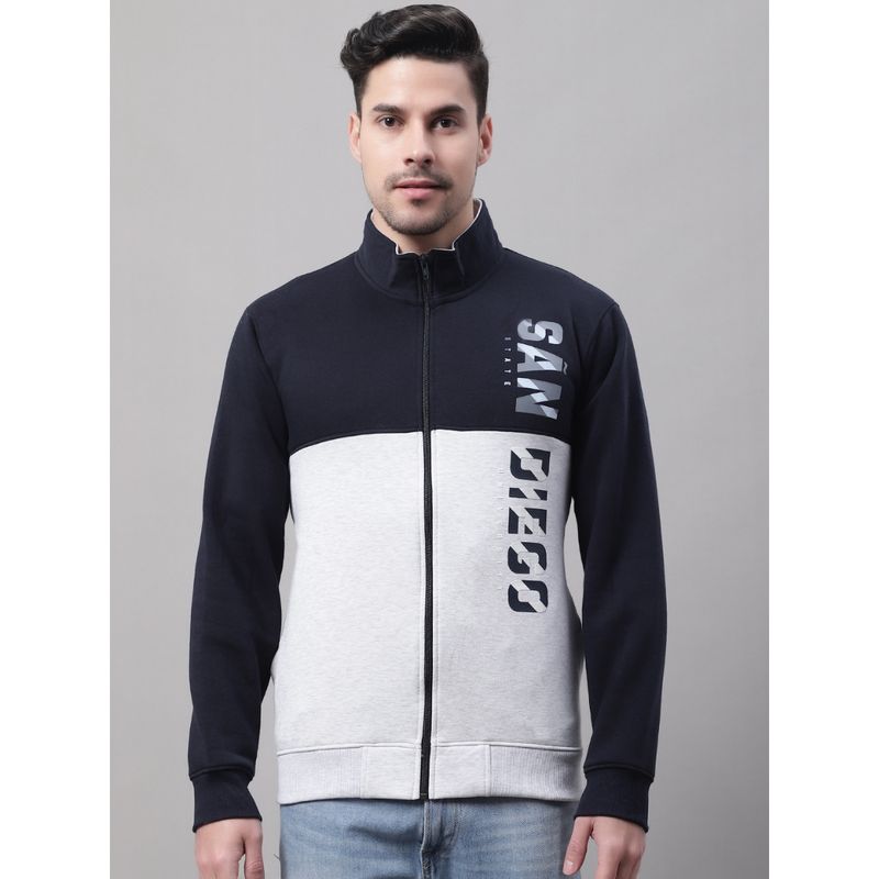 Cantabil Printed Navy Sweatshirt For Men (L)