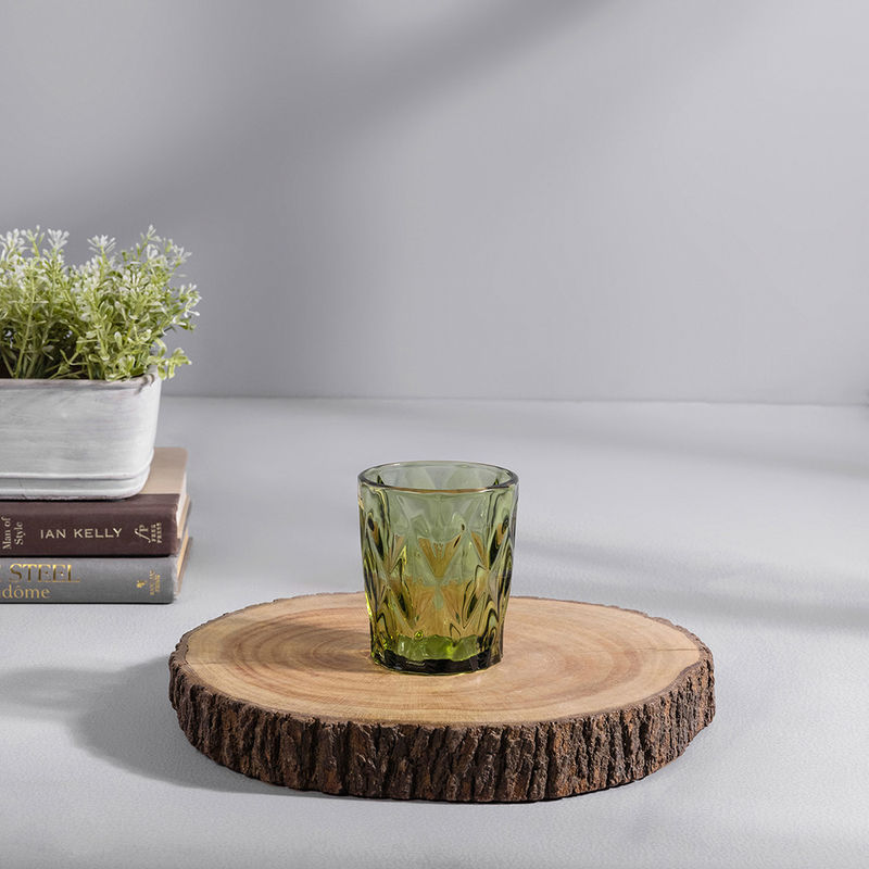 Pure Home + Living Set Of 6 Green Elegant Glass Tumbler Buy Pure Home