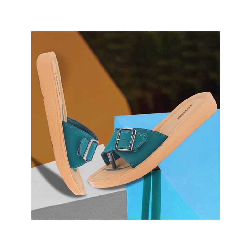 BERSACHE Extra Soft Classic Casual Teal Flats for Womens (UK 7)
