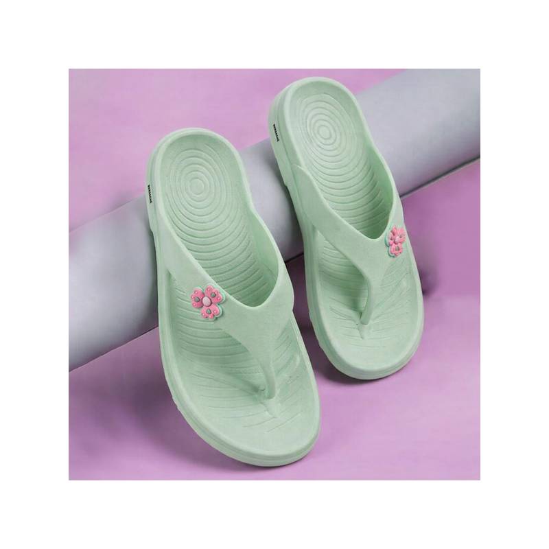 BERSACHE Extra Soft Classic Casual Green Flipflop for Womens (UK 6)