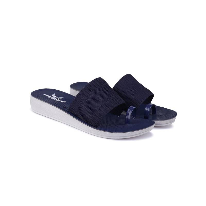 BERSACHE Women Navy Blue Sandals (UK 4)
