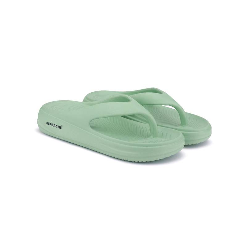 BERSACHE Women Green Sandals (UK 4)