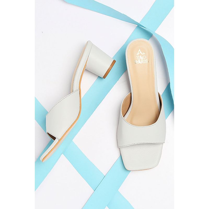 Tao Paris Solid Clara White Heels (UK 3)