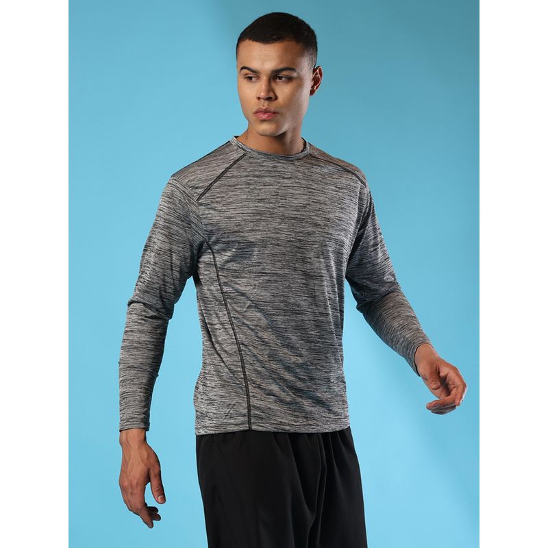 Chkokko Men Round Neck Full Sleeves Regular Dry Fit Gym Sports T-Shirt (3XL)