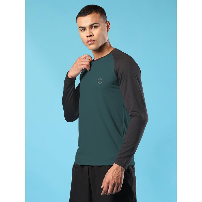 CHKOKKO Men Green Full Sleeves Gym T-Shirt (4XL)