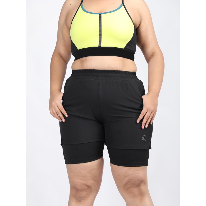 CHKOKKO Double Layered Shorts for Women (XL)