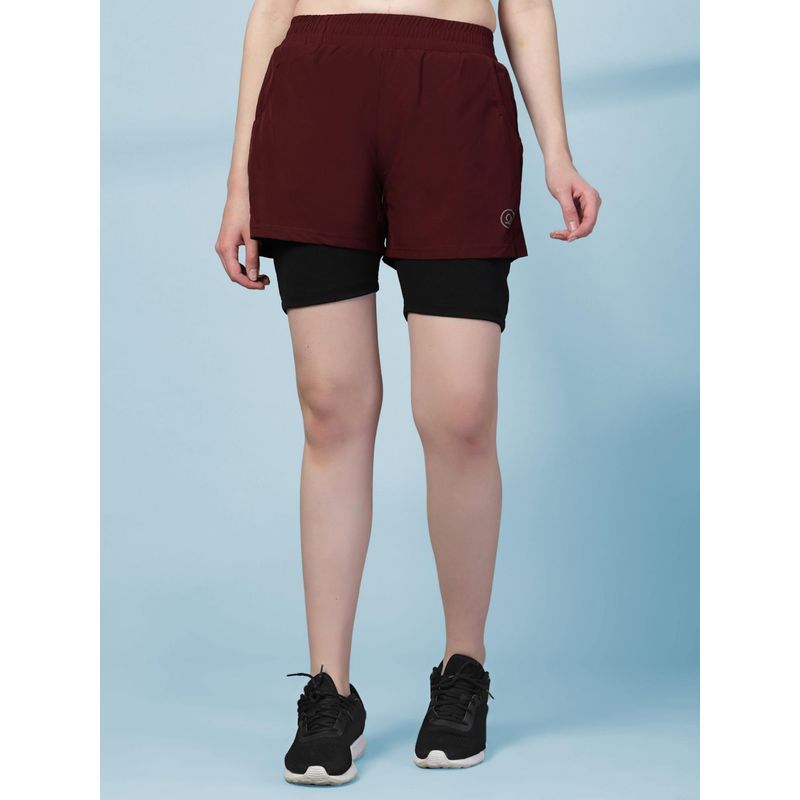 CHKOKKO Double Layered Shorts for Women (L)