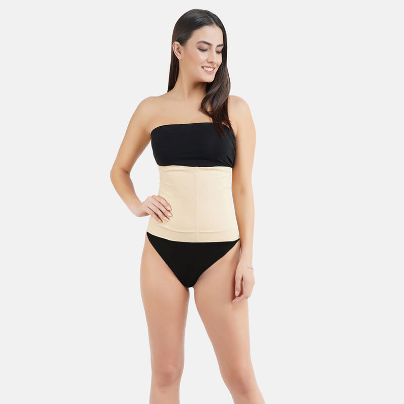 Secrets by Zerokaata Women Nude Solid Seamless Tummy Tucker Shapewear (L)